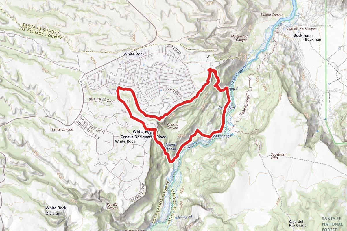 Red Dot, Blue Dot, and White Rock Canyon Rim Trail