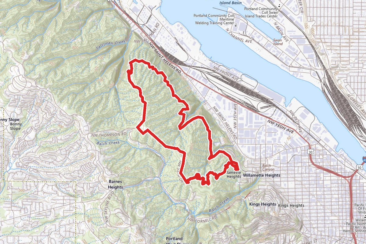 Leif Erikson Drive Firelane 1 Trail (Southern Loop)