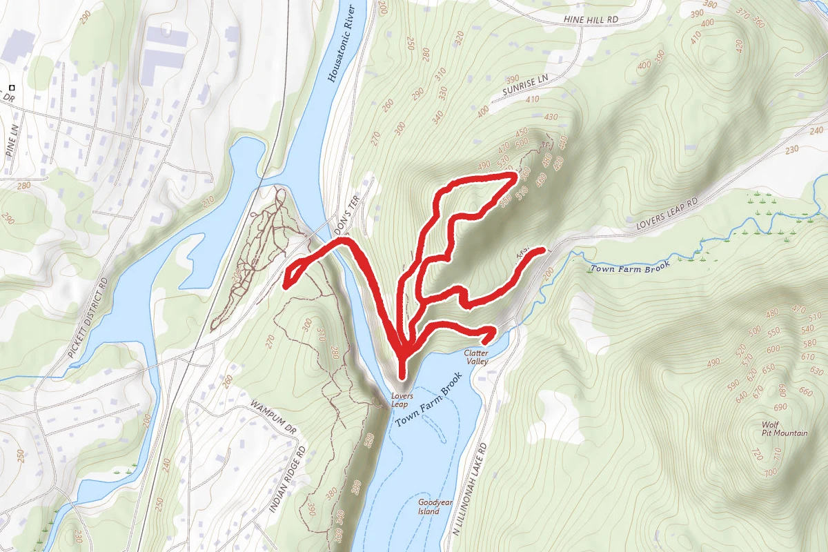 Lover's Leap, Hurd, Falls Mountain, Castle, and Tea House Loop