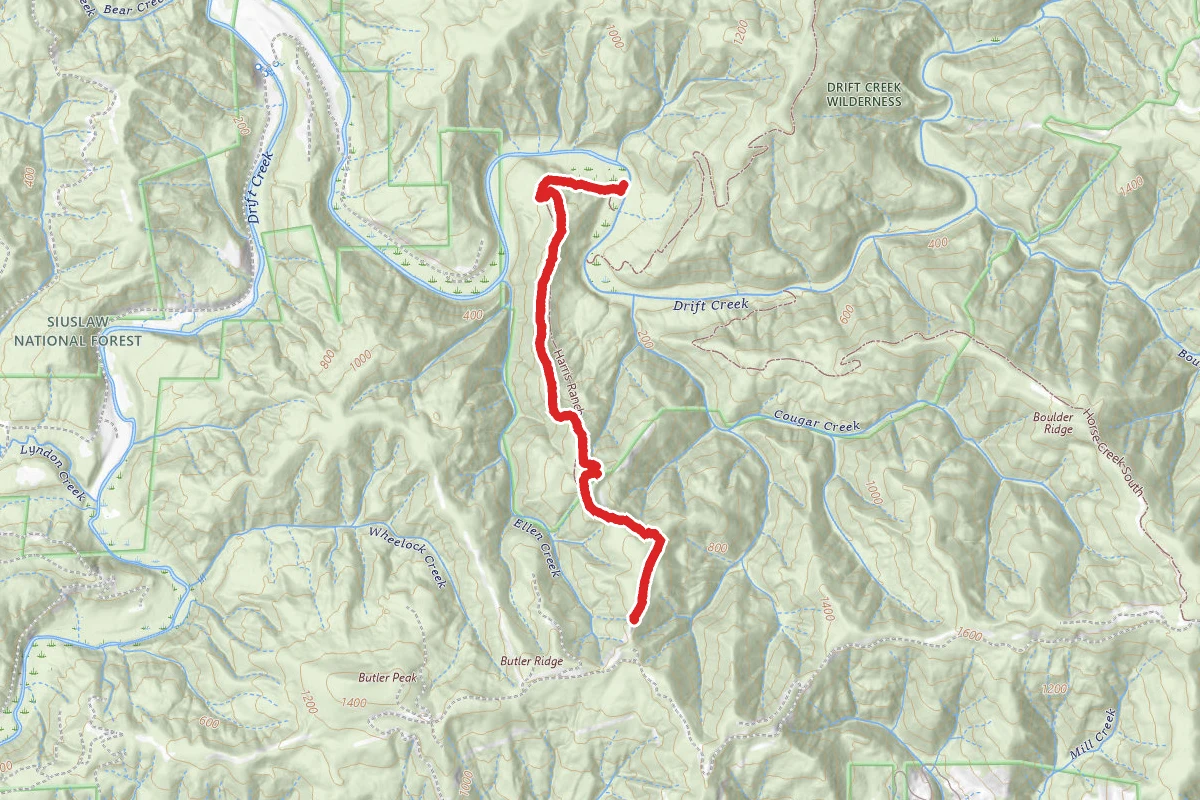 Harris Ranch Trail to Drift Creek