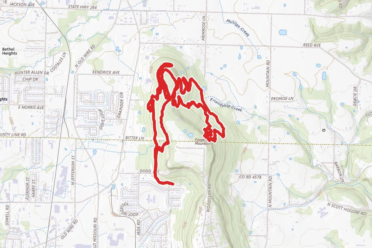 Butterfield, Fitzgerald, Best Trail Ever, and Coyote Cave Trails Loop