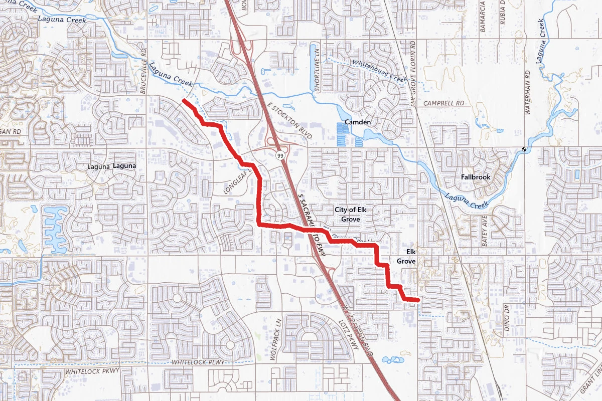 Elk Grove Creek Trail to Laguna Creek