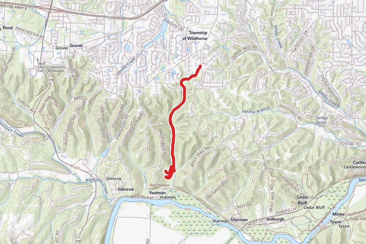 Zombie Trail via Upper Rock Hollow Greenway