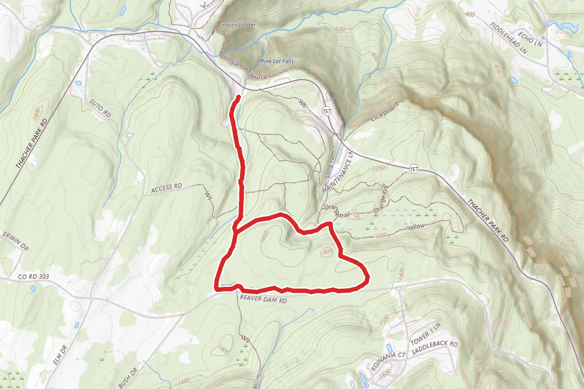 Long Path to Blue Loop Trail