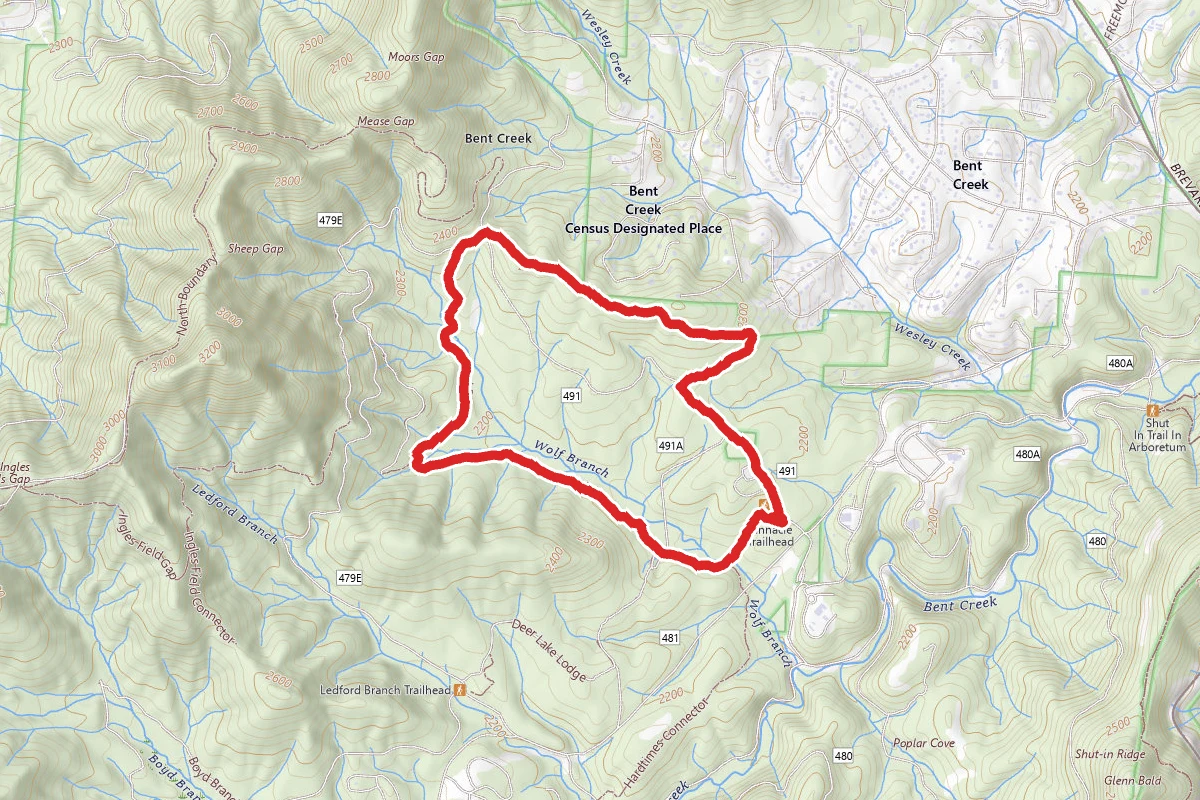 Corvair Trail to Wolf Branch Trail Loop