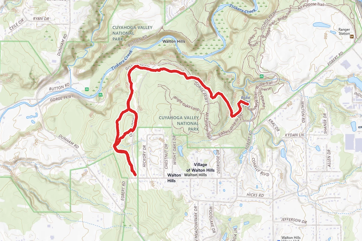 Bridle Trail to Bridal Veils Falls Overlook