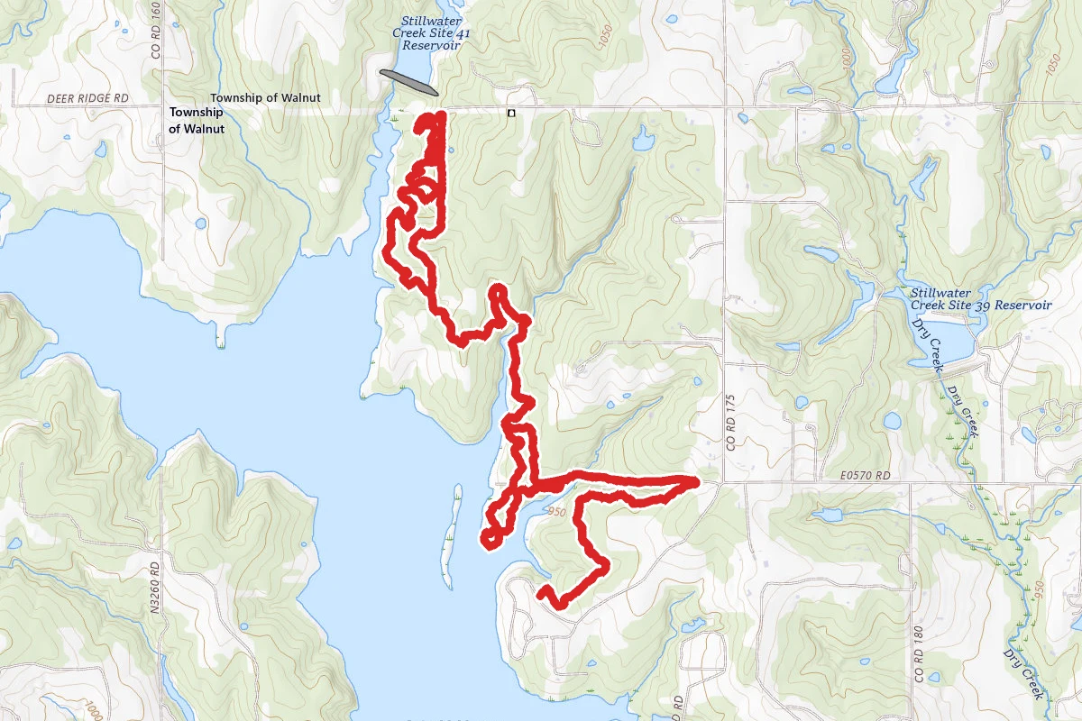 Lake McMurtry East Side Trails (Yellow)
