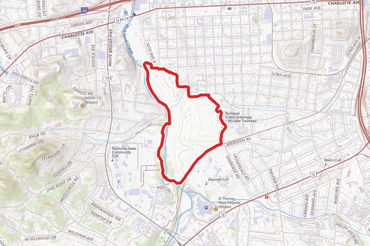 Richland Creek Greenway (McCabe Golf Course Loop)