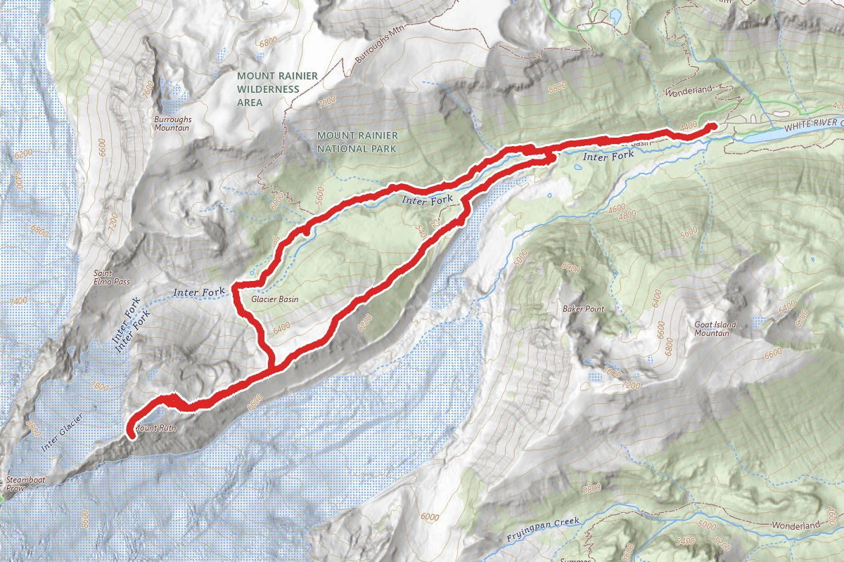 Mount Ruth via Glacier Basin and Emmons Moraine Trails