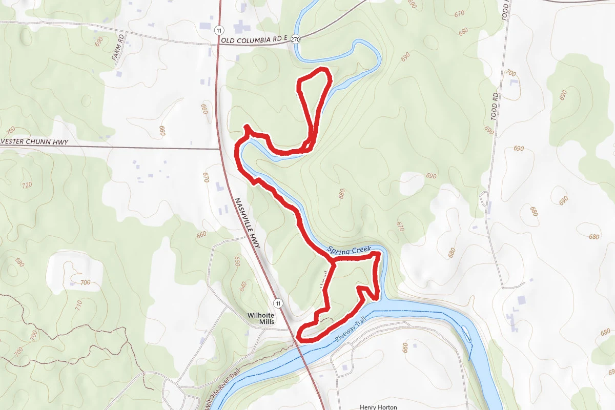Spring Creek and Wilhoite Mill Loop
