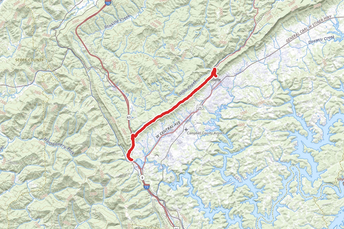 Cumberland Trail Volunteer Loop to Tank Springs