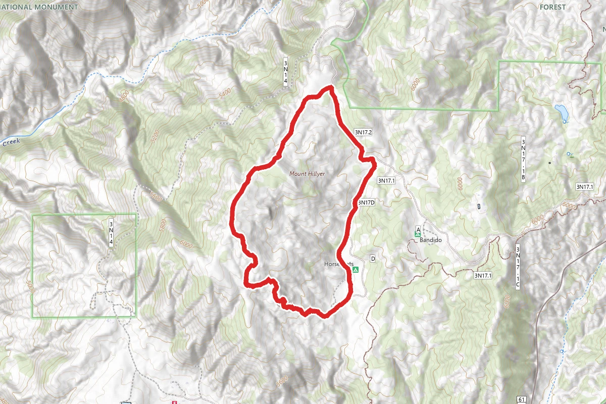 Mt. Hillyer Trail from Horse Flats Campground