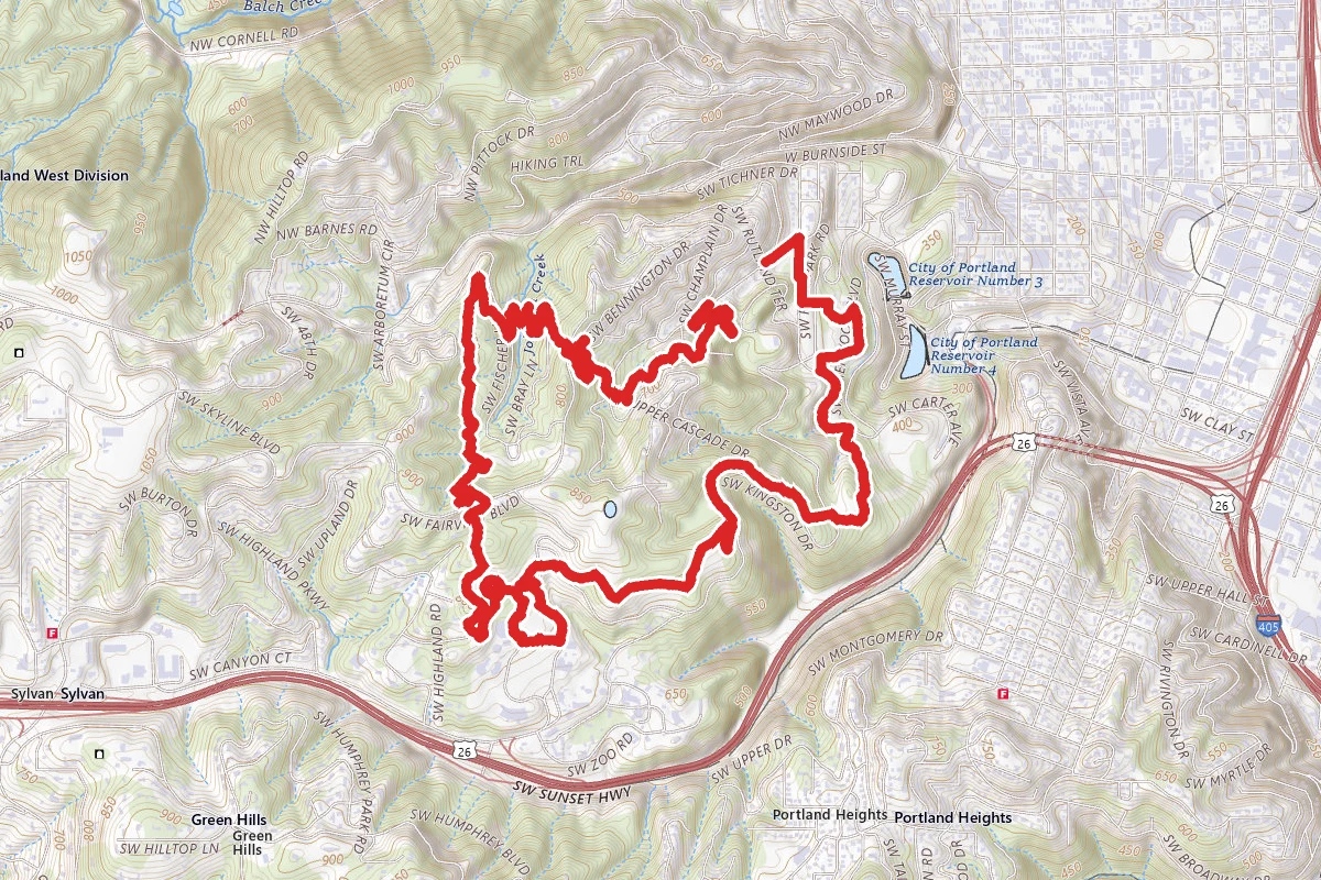 White Pine, Wildwood, Mac and Walnut Trail Loop