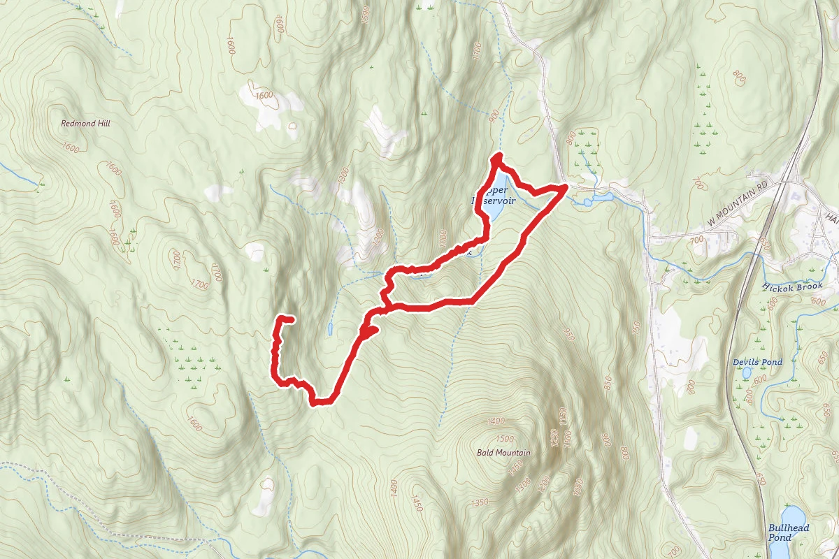 Corinth Reservoir to Redmond's Overlook