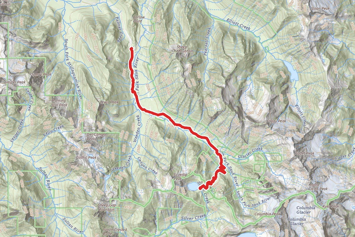 Silver Lake via Monte Cristo Trail and Poodle Dog Pass Trail