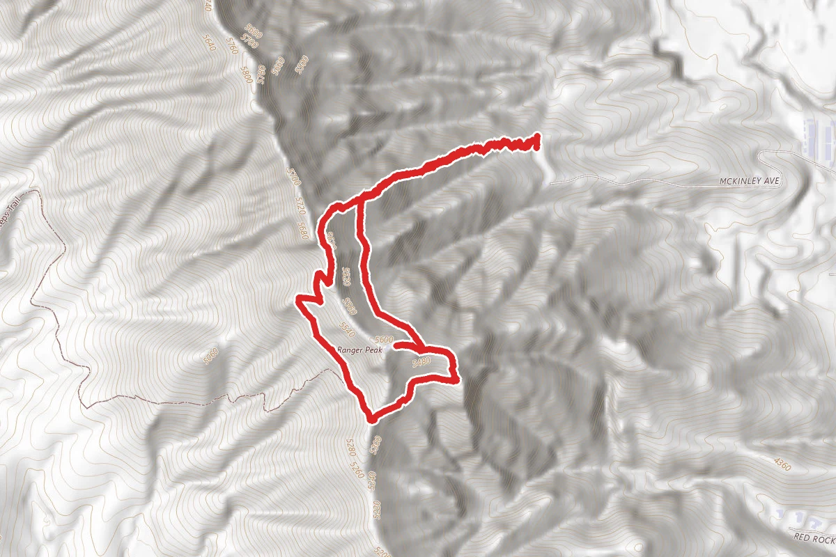Wyler Aerial Tramway Deck and Ranger Peak Via Directissimo Trail