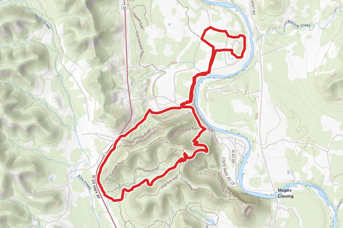 Highway and Mountain Bike Trail Loop