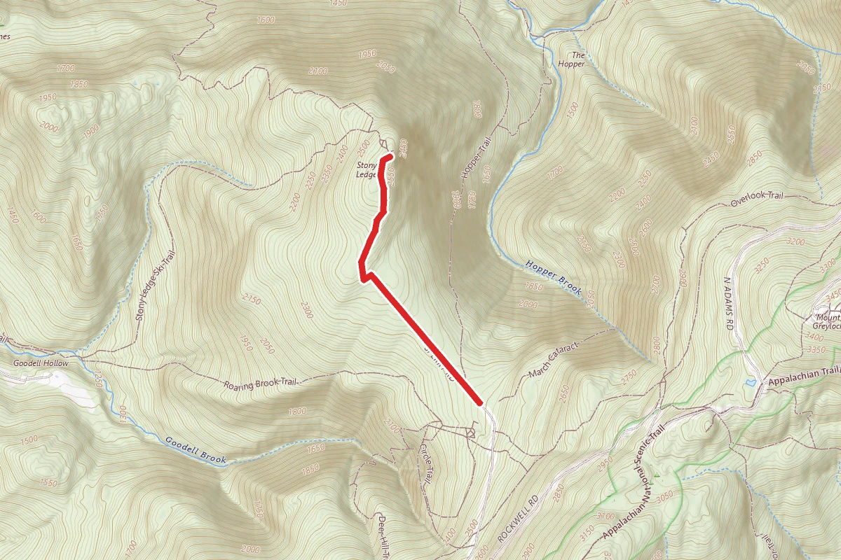 Sperry Road to Stony Ledge Trail