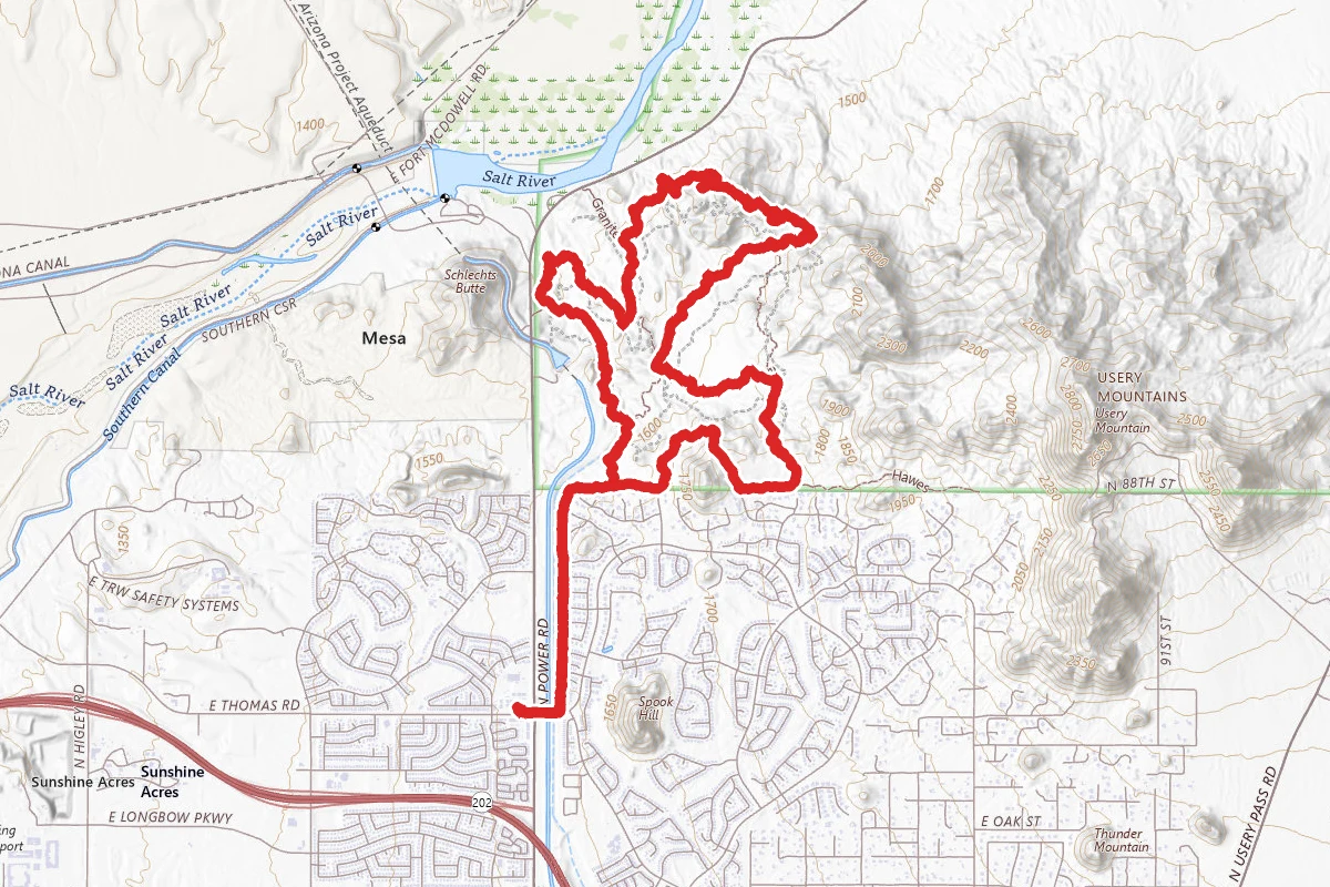 Hawes Trail Loop via Fence Line Trail
