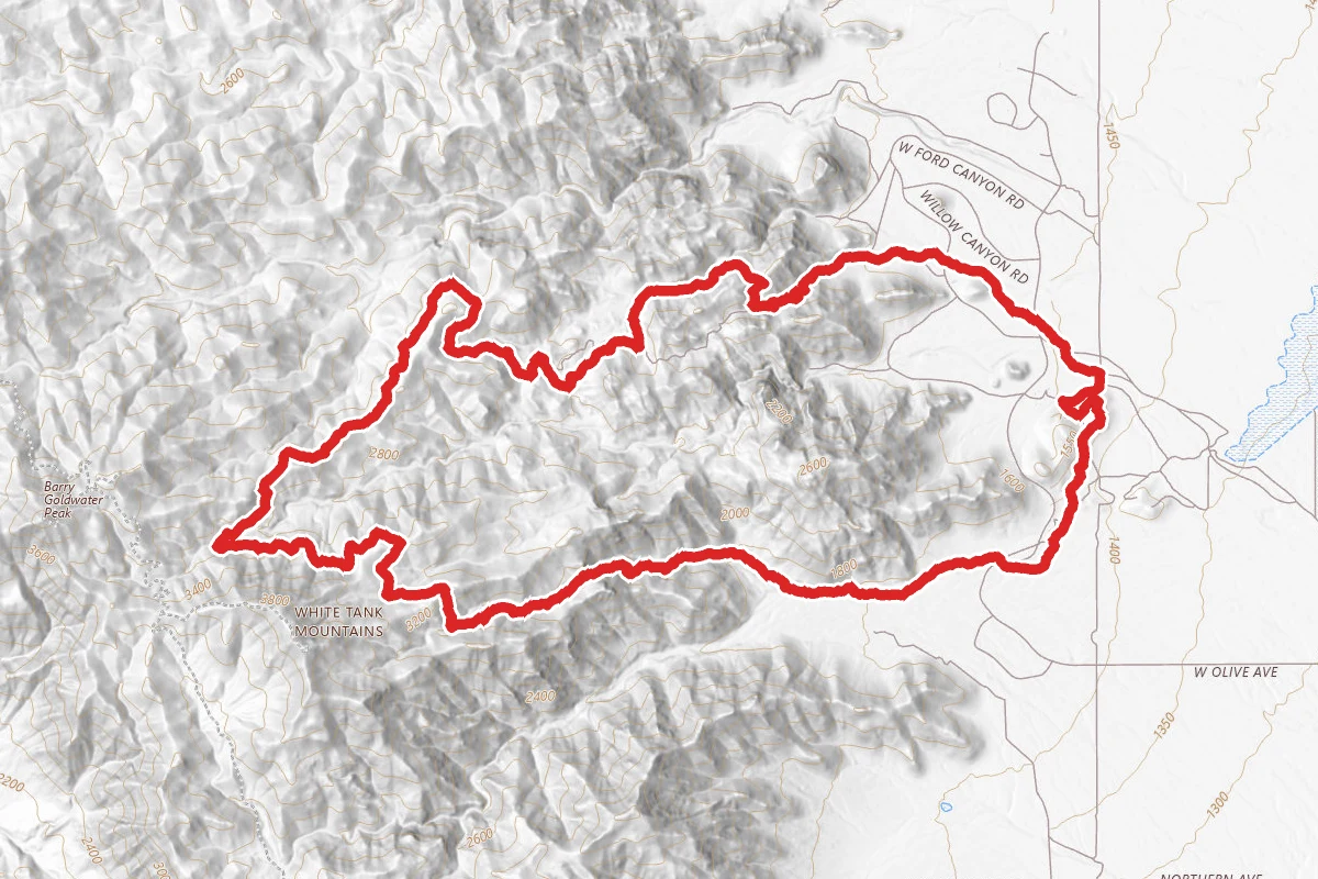 Goat Camp Trail to Mesquite Canyon Trail Loop
