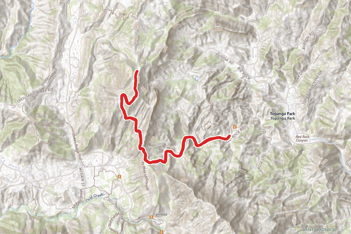 Red Rock Canyon to Calabasas Peak
