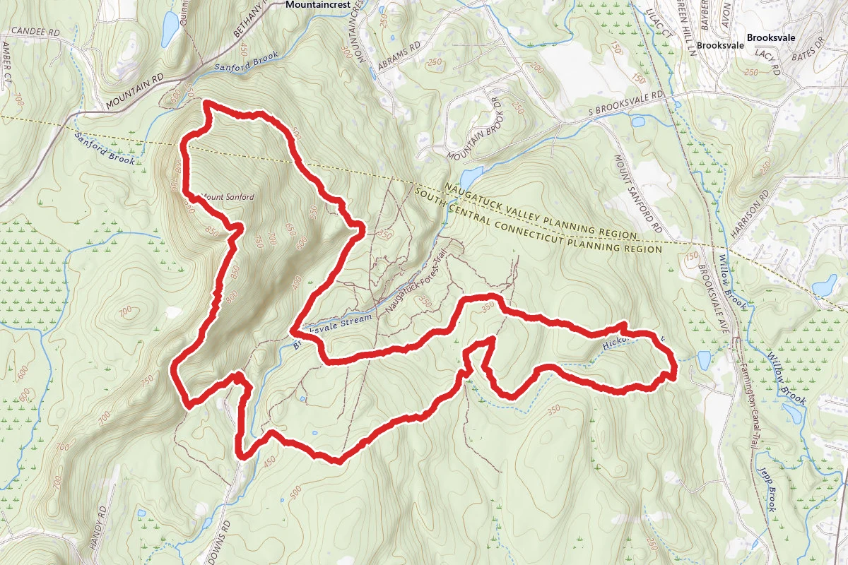Quinnipiac White, Red and Blue Trail