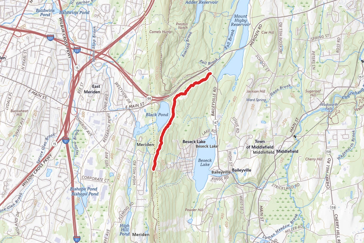 Beseck Mountain via Mattabesett Trail