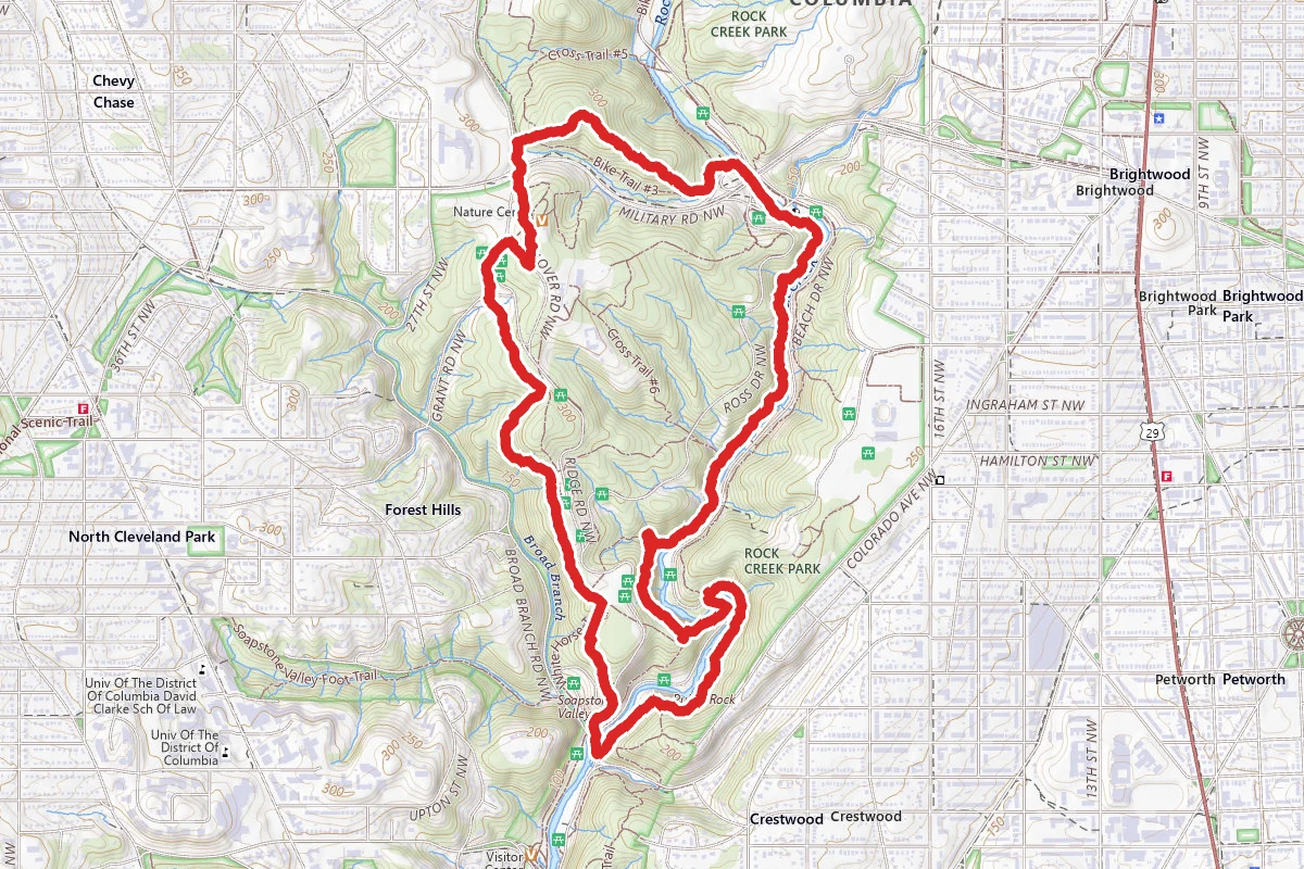 Western Ridge Trail to Valley Trail and Fort de Russy