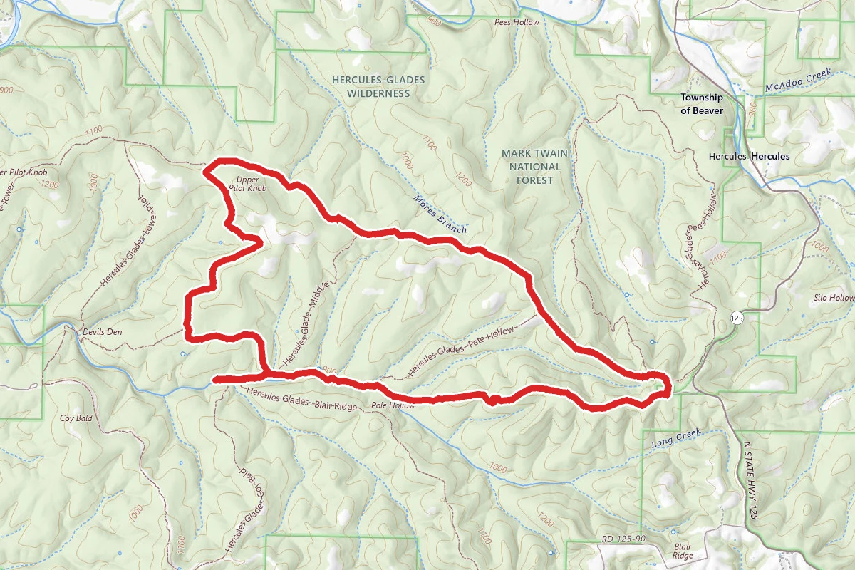 Hercules Glade Backpacking Loop