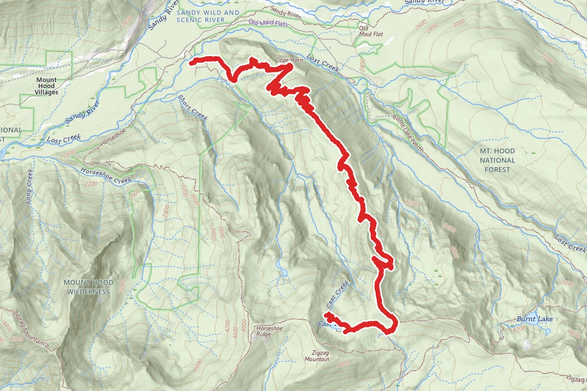 Cast Creek Trail to Cast Lake