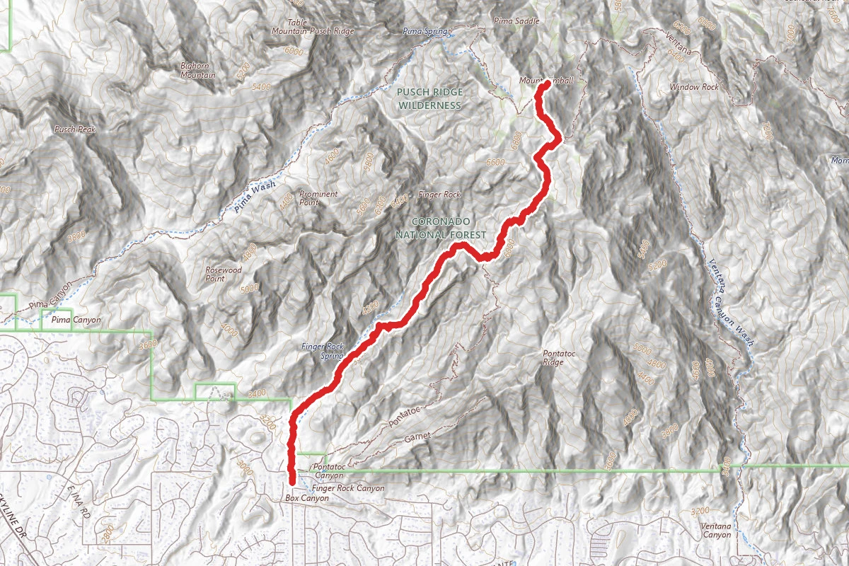 Mount Kimball via Finger Rock Canyon Trail