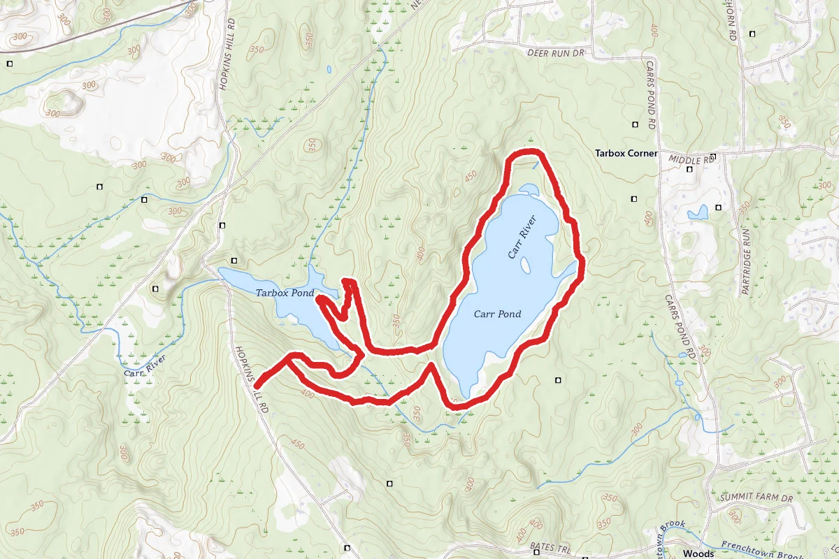 Carr's Pond and Tarbox Pond