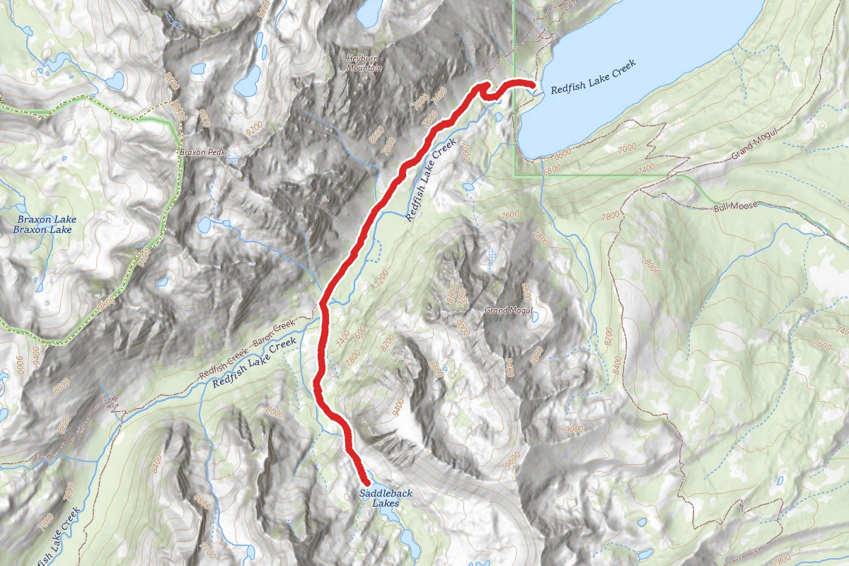 Redfish Lake to Saddleback Lake