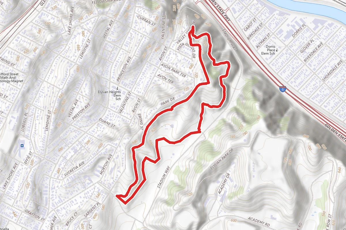 Elysian Park West Loop Trail