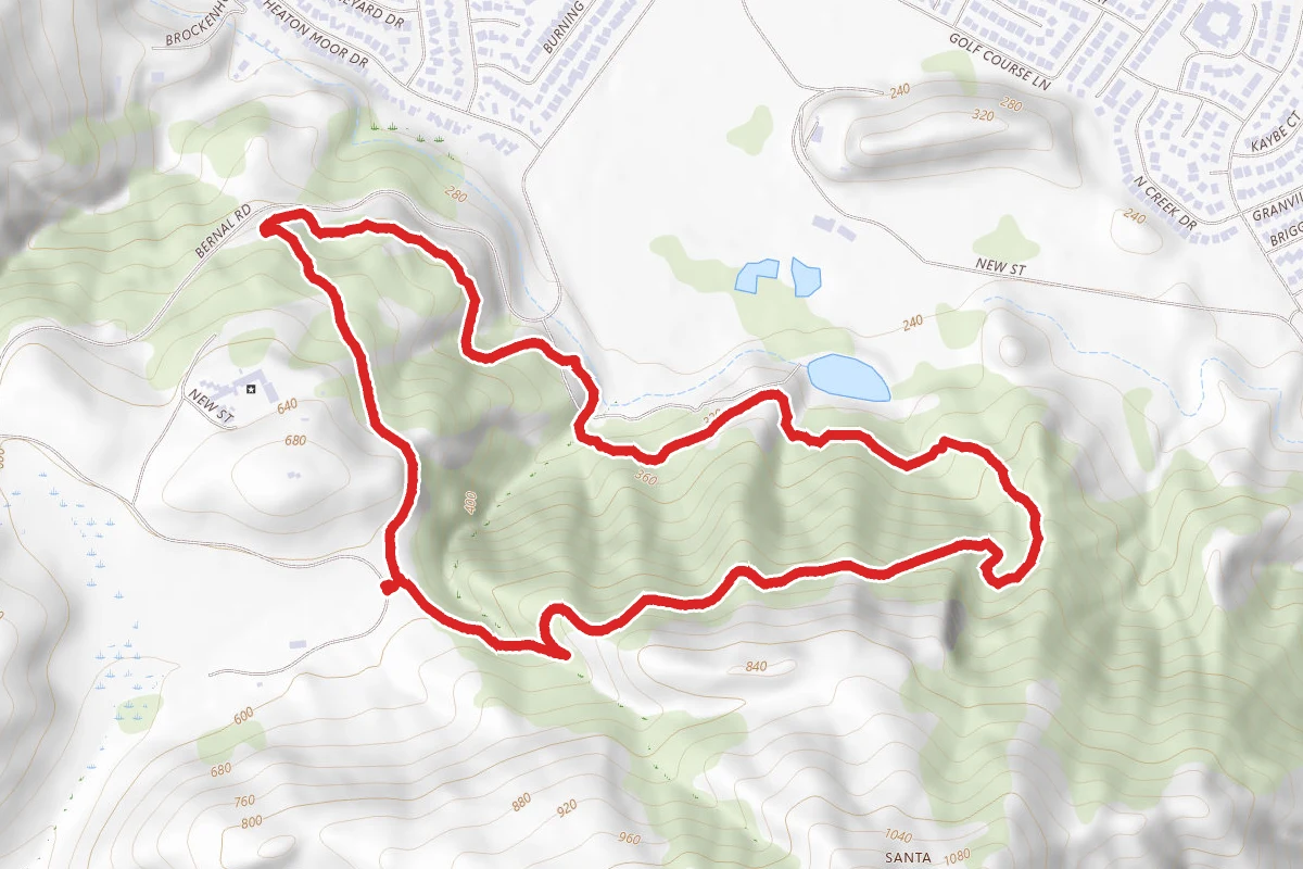 Hidden Springs to Ohlone Trail to Ridge Trail