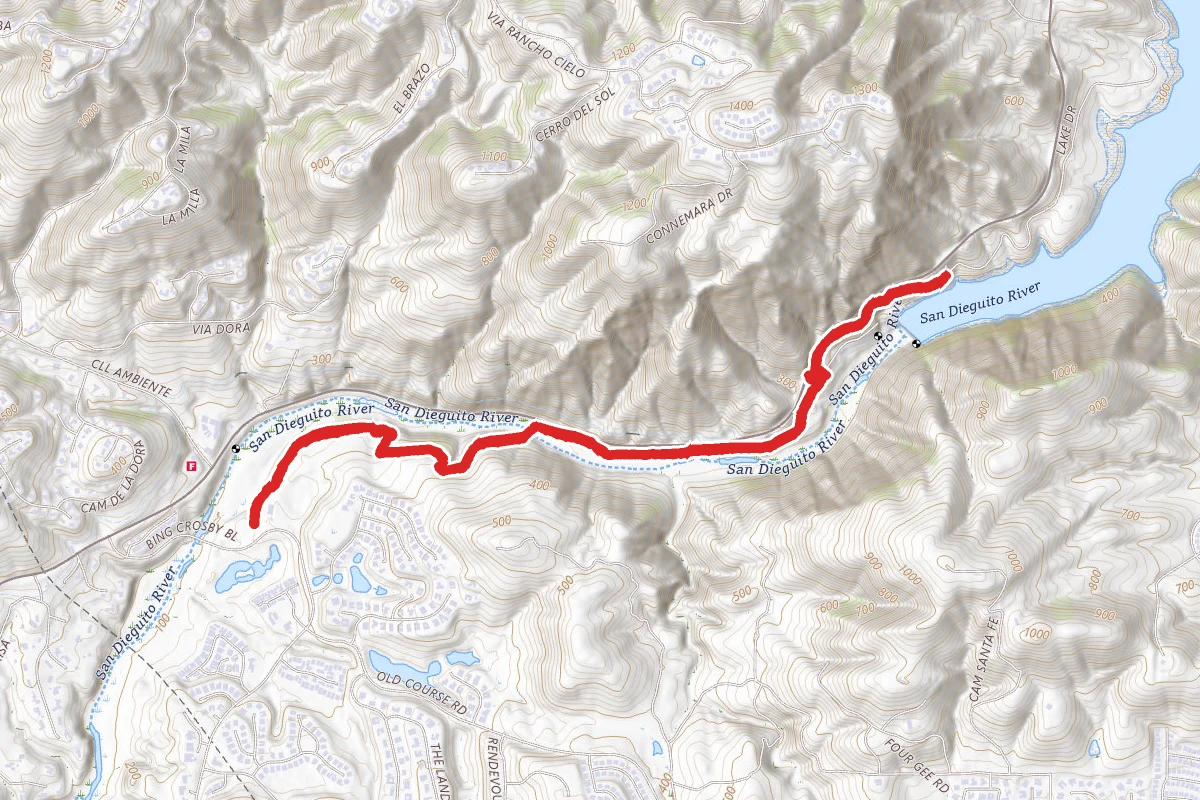 Del Dios Gorge Trail via Bing Crosby