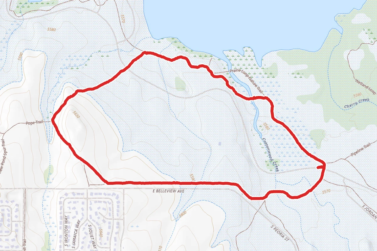 Cherry Creek, Pope, and Butterfly Hill Trail Loop