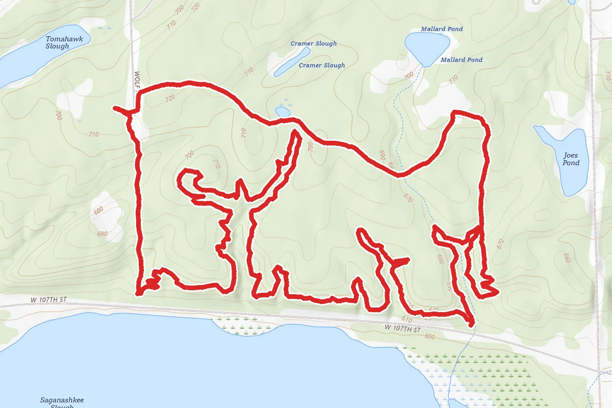 Palos Yellow Trail to Old Stone House Trail Loop