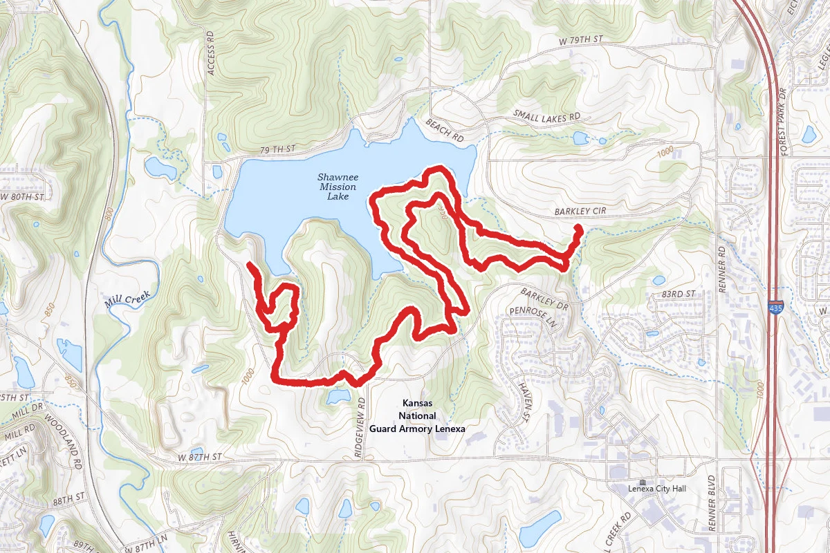 Shawnee Mission Lake South Shore Trail