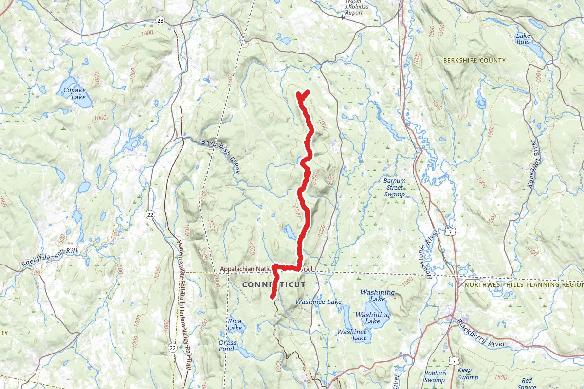 Appalachian Trail from Jug End to Bear Mountain