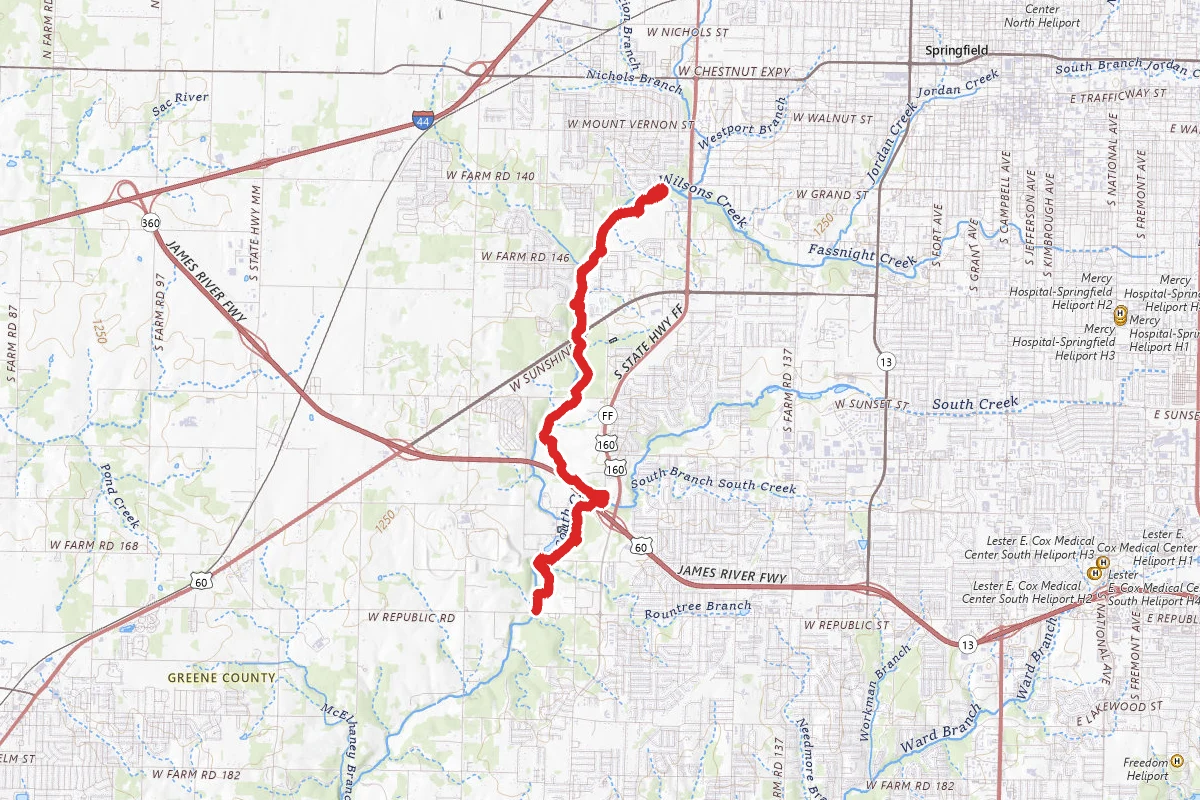 Wilson Creek Greenway Trail via Tal's Trailhead