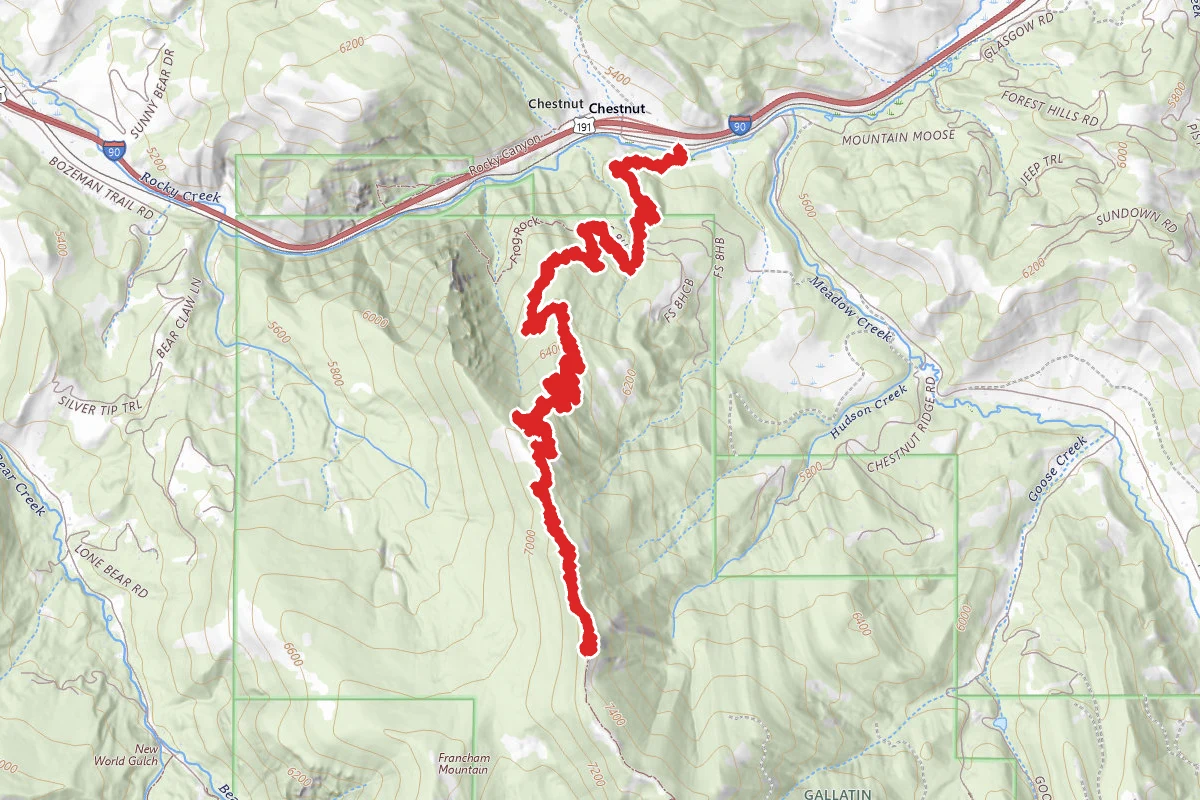 Chestnut Mountain to Frog Rock Trail