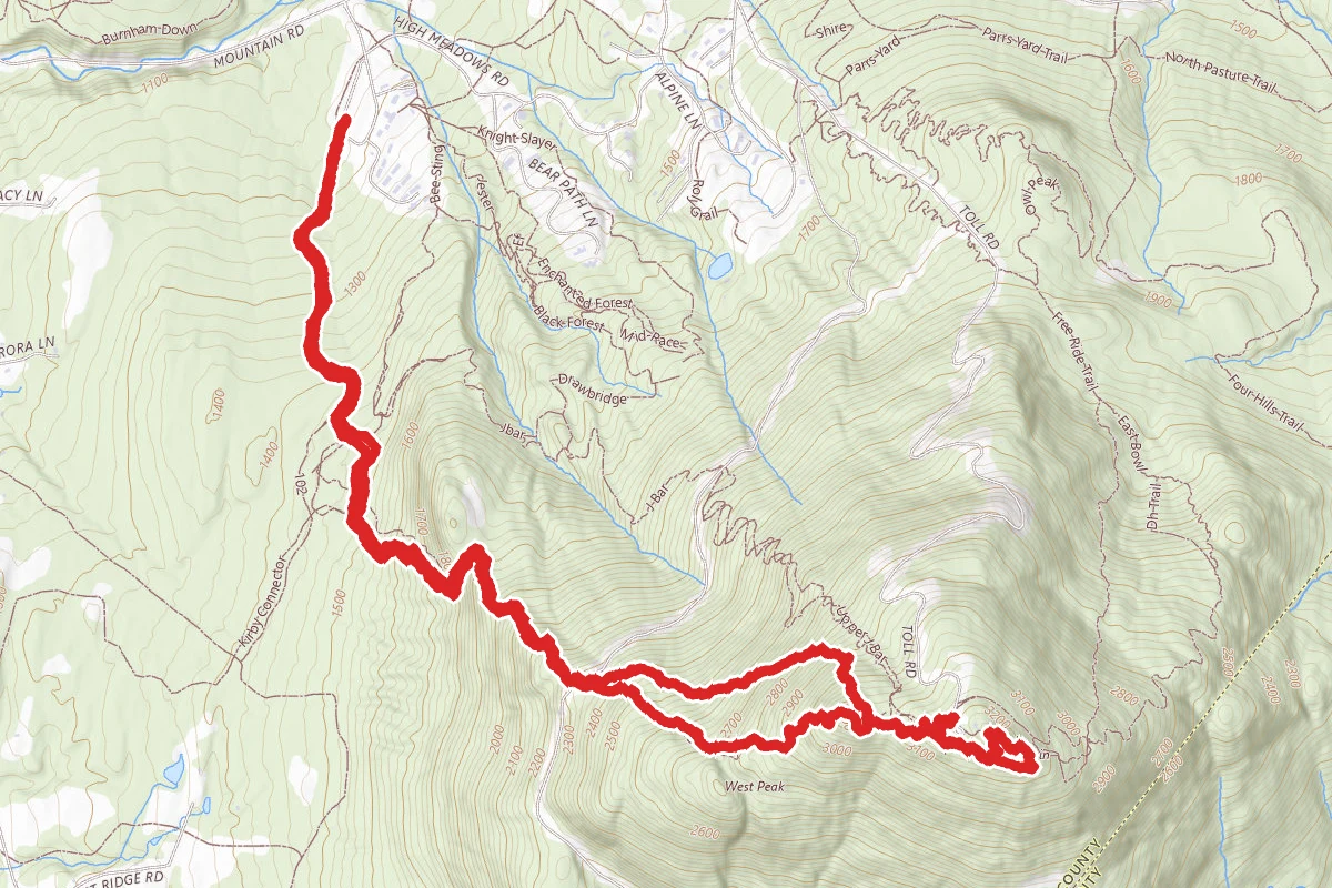 Burke Mountain Red and Blue Trail