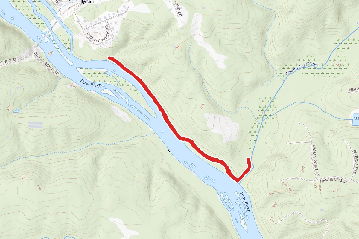 Lower Haw River Trail to Pokeberry Creek
