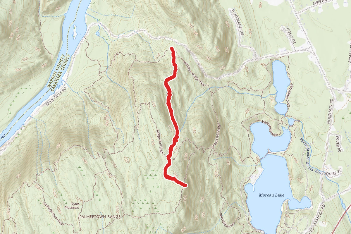Baker Trail to Moreau Lake Overlook