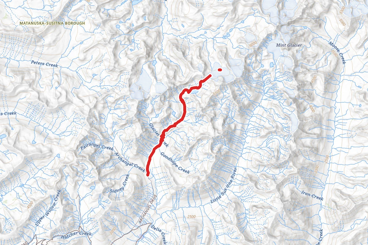 Bomber Glacier and Reed Lakes