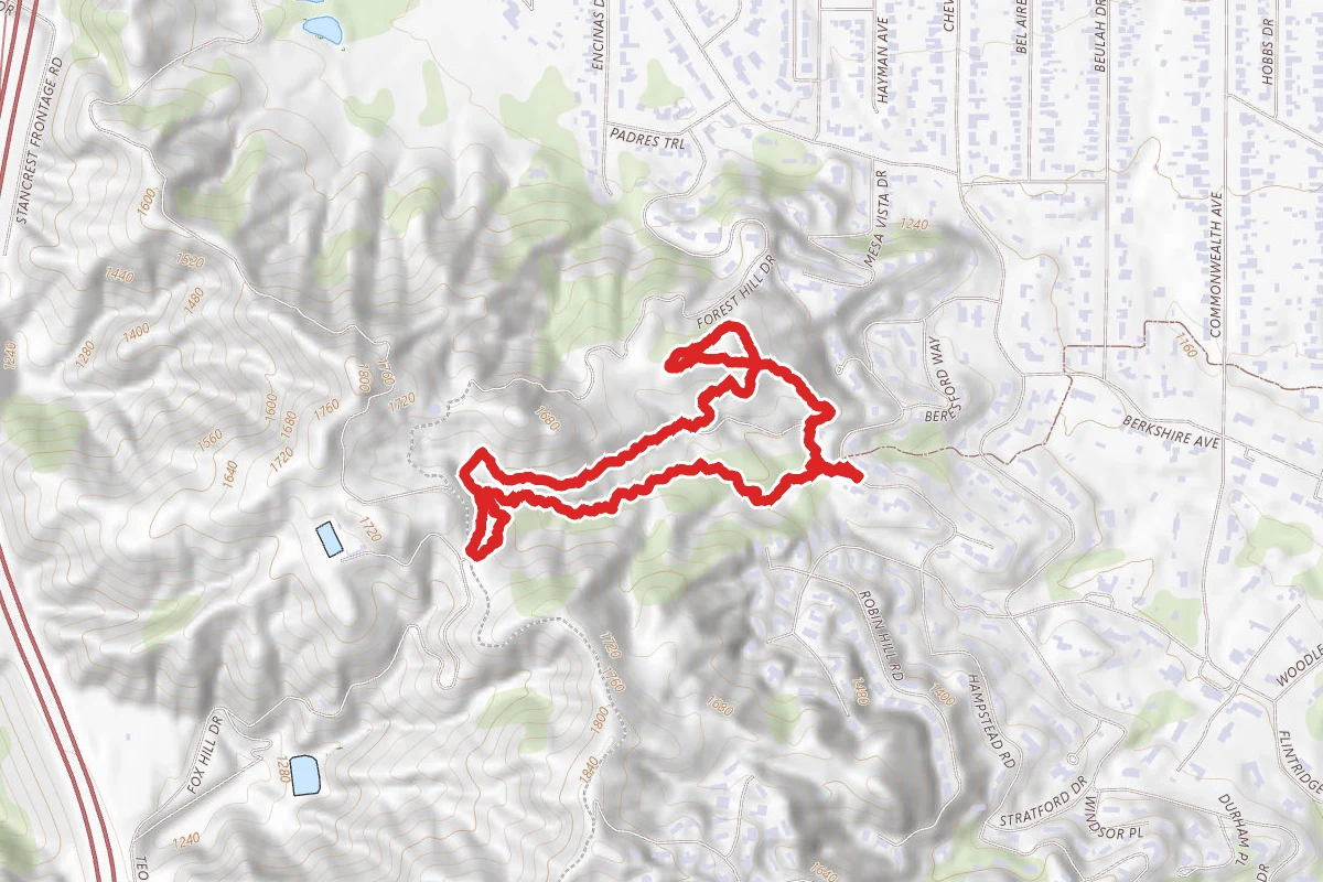 Owl Trail, Cherry Canyon Motorway, and Liz's Loop