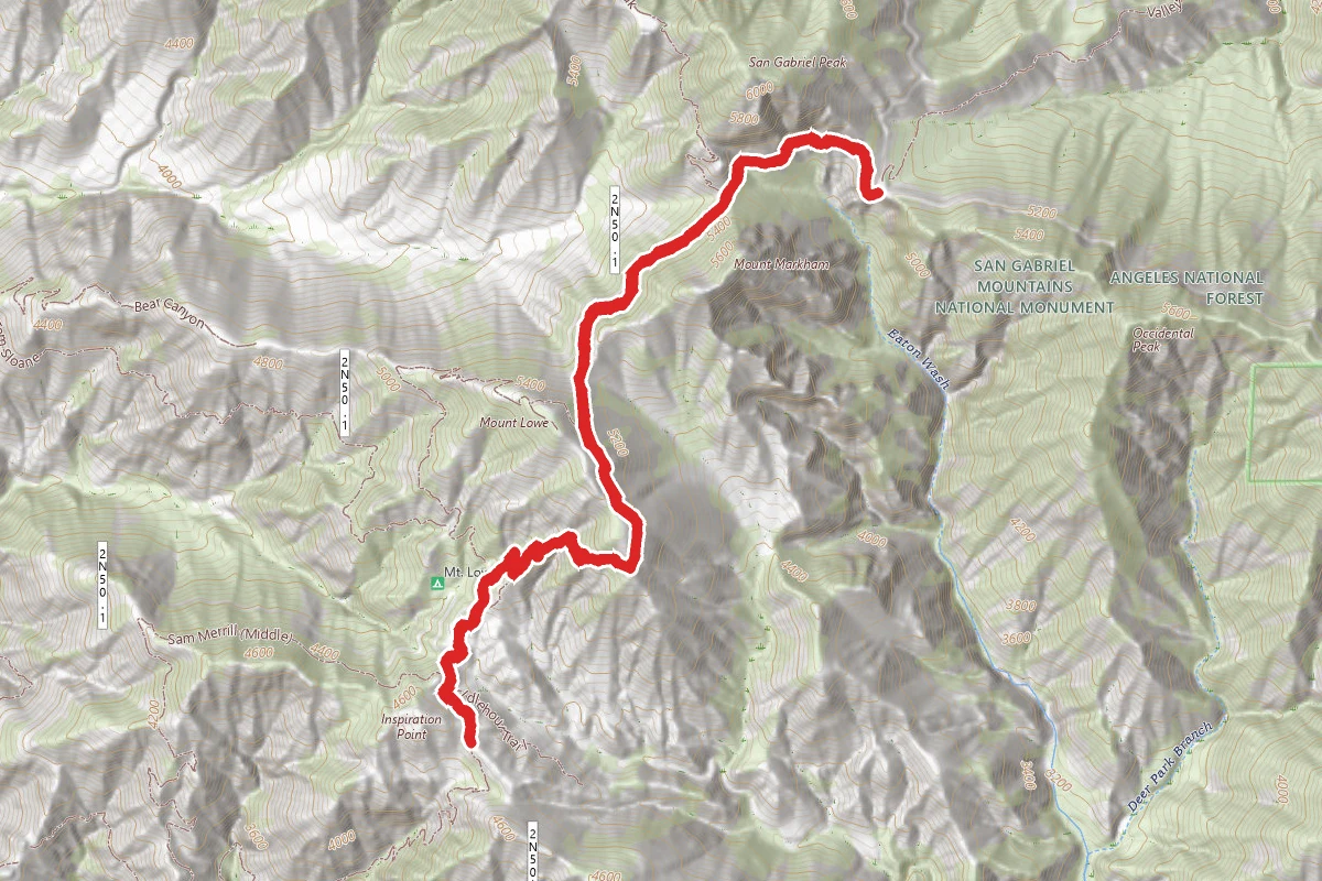 Inspiration Point via Mount Lowe Trail