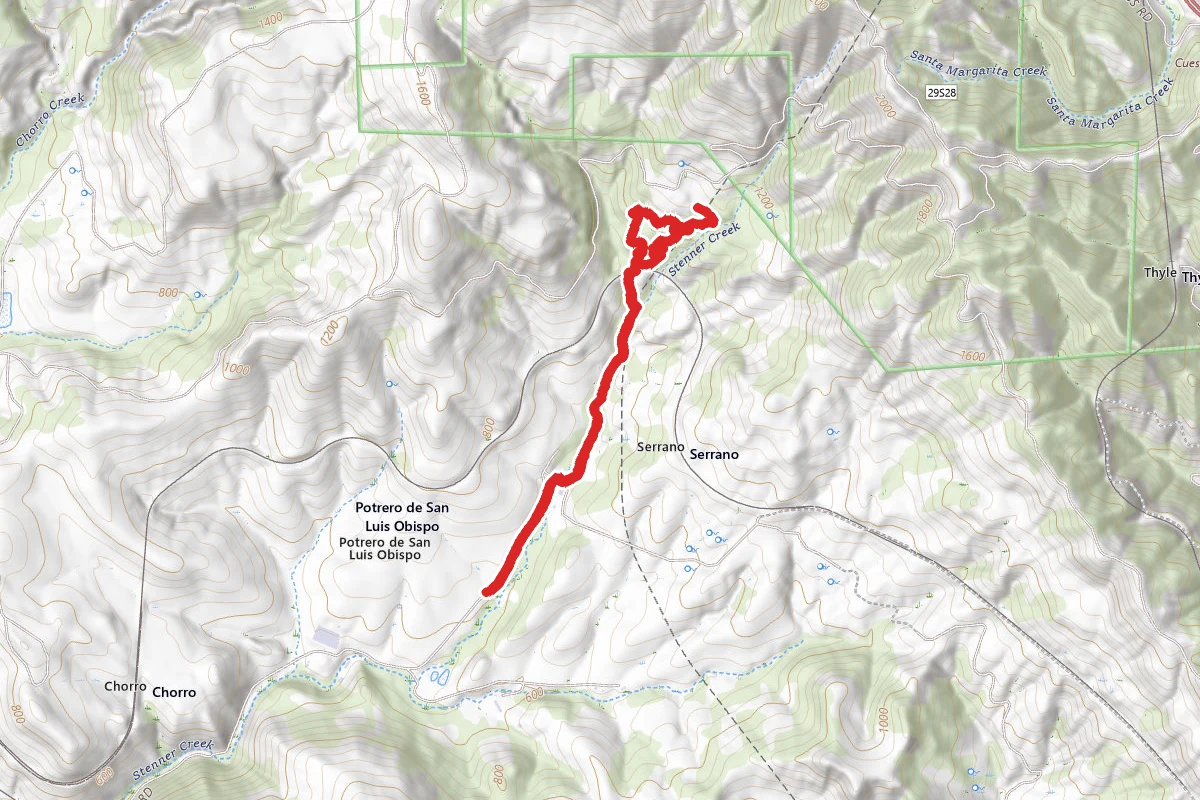 Stenner Creek Trail to Elevator Trail