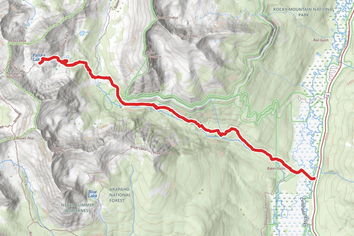 Baker Gulch to Parika Lake